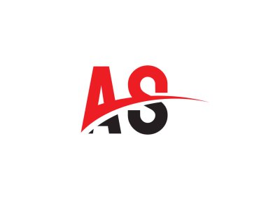 AS Harfi İlk Logo Tasarımı Şablonu