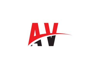 AV Harf İlk Logo Tasarım Şablonu