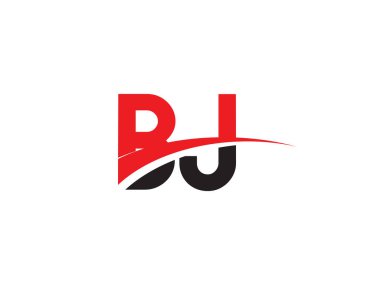 BJ Harf İlk Logo Tasarımı Şablonu