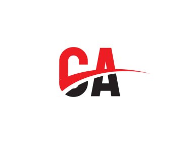 CA Harf İlk Logo Tasarımı Şablonu