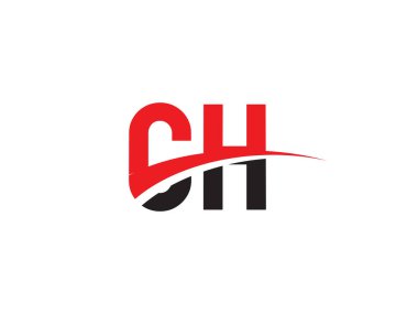 CH Harf İlk Logo Tasarım Şablonu