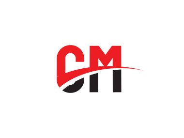 CM Harf İlk Logo Tasarımı Şablonu