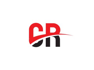 CR Harf İlk Logo Tasarım Şablonu