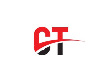 CT Harfi İlk Logo Tasarımı Şablonu