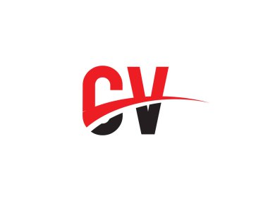 CV Harf İlk Logo Tasarımı Şablonu