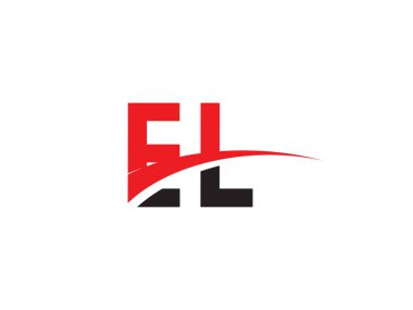 EL Harf İlk Logo Tasarımı Şablonu