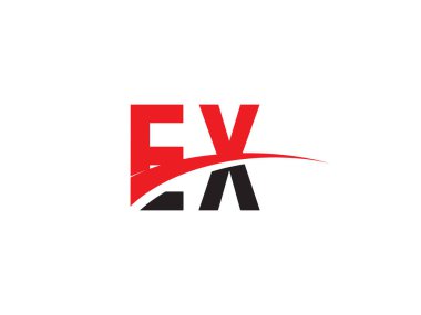EX Harf İlk Logo Tasarım Şablonu