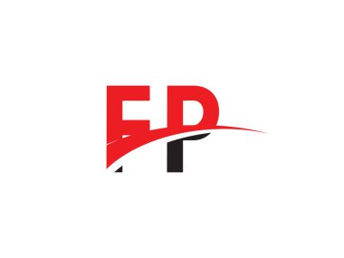 FP Harf İlk Logo Tasarım Şablonu