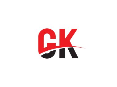 GK Harf İlk Logo Tasarımı Şablonu