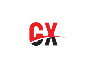 GX Harf İlk Logo Tasarım Şablonu
