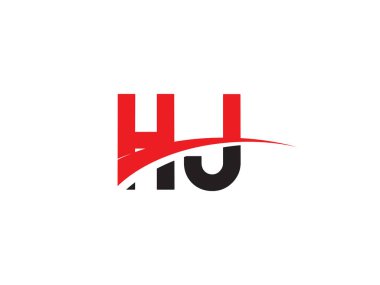 HJ Harf İlk Logo Tasarımı Şablonu