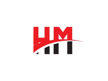 HM Harf İlk Logo Tasarım Şablonu