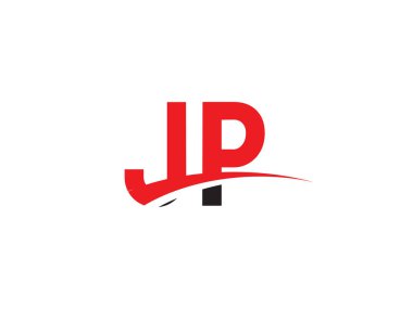 JP Harf İlk Logo Tasarım Şablonu