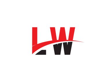LW Harf İlk Logo Tasarım Şablonu