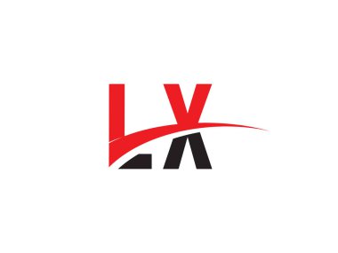LX Harf İlk Logo Tasarım Şablonu