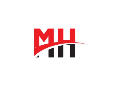 MH Harf İlk Logo Tasarımı Şablonu