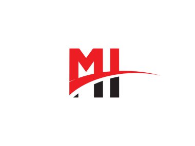 MI Harf İlk Logo Tasarımı Şablonu