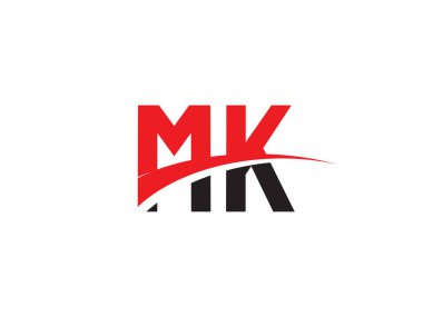 MK Harf İlk Logo Tasarımı Şablonu