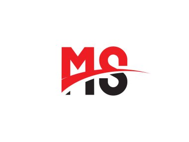 MS Harfi İlk Logo Tasarımı Şablonu
