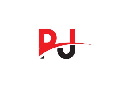 PJ Harf İlk Logo Tasarımı Şablonu