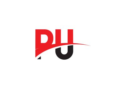 PU Harf İlk Logo Tasarımı Şablonu