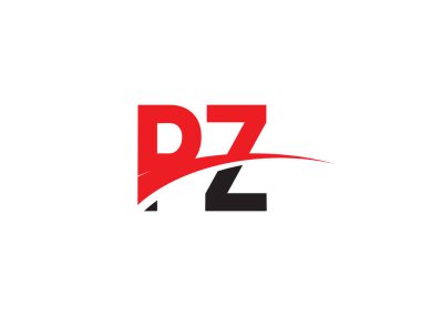 PZ Harf İlk Logo Tasarımı Şablonu