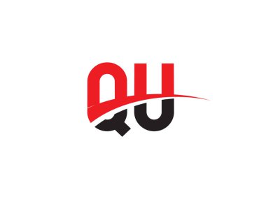 QU Harf İlk Logo Tasarımı Şablonu