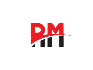 RM Harf İlk Logo Tasarım Şablonu