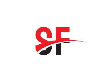 SF Harf İlk Logo Tasarım Şablonu