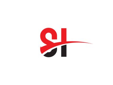 SI Harfi İlk Logo Tasarımı Şablonu