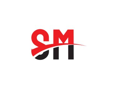 SM Harf İlk Logo Tasarım Şablonu