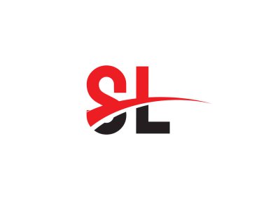 SL Harf İlk Logo Tasarım Şablonu