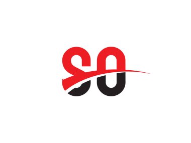 So Letter İlk Logo Tasarımı Şablonu