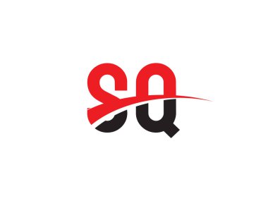 SQ Harf İlk Logo Tasarımı Şablonu