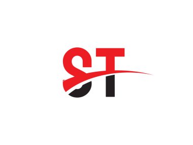 ST Harfi İlk Logo Tasarımı Şablonu