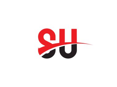SU Harf İlk Logo Tasarımı Şablonu