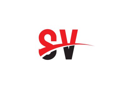 SV Harf İlk Logo Tasarımı Şablonu