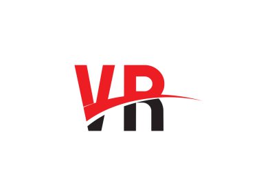 VR Harf İlk Logo Tasarım Şablonu