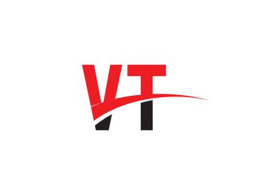 VT Harf İlk Logo Tasarım Şablonu