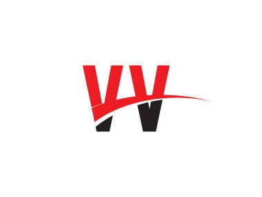 VV Harf İlk Logo Tasarımı Şablonu