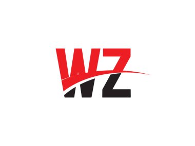 WZ Harf İlk Logo Tasarımı Şablonu