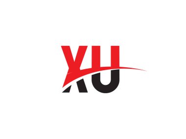 XU Harf İlk Logo Tasarımı Şablonu