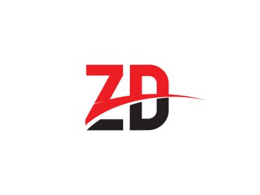 ZD Harf İlk Logo Tasarımı Şablonu