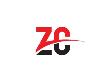 ZC Harf İlk Logo Tasarımı Şablonu