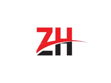 ZH Harf İlk Logo Tasarımı Şablonu