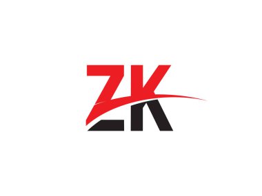 ZK Harf İlk Logo Tasarımı Şablonu