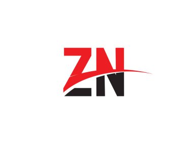 ZN Harf İlk Logo Tasarım Şablonu