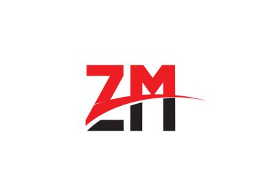 ZM Harf İlk Logo Tasarım Şablonu