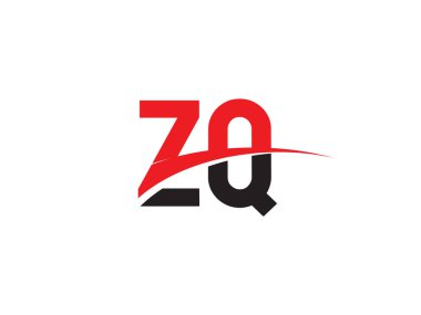 ZQ Harf İlk Logo Tasarımı Şablonu