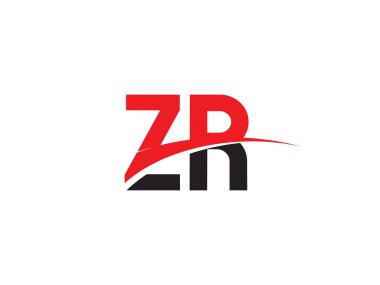 ZR Harf İlk Logo Tasarım Şablonu
